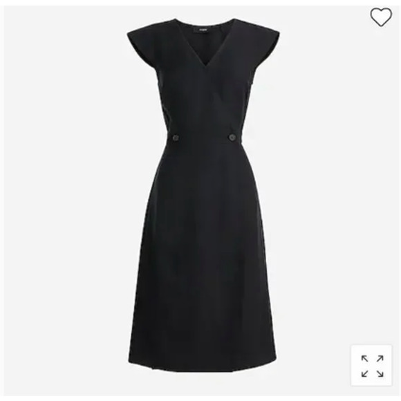 J. Crew Dresses & Skirts - J. Crew Linen-Cupro Sheath Black Dress Size 4